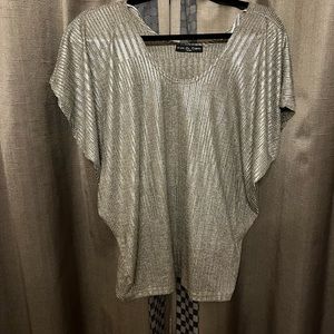 Kim & Cami silver/gold blouse.  Size large